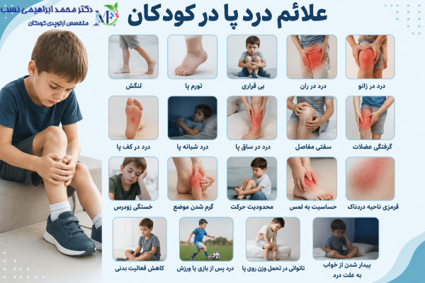 علائم درد پا کودکان